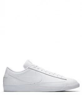 Nike Blazer Low Leather - White/White, Size 10, Men