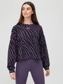 Nike NSW Icon Clash Print Sweat - Indigo Size M Women