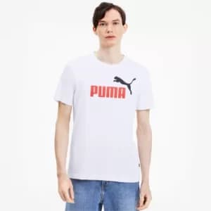 PUMA Essentials Mens T-Shirt, White, size Large, Clothing