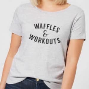 Waffles and Workouts Womens T-Shirt - Grey - 3XL