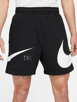 Nike Swoosh Futura Shorts - Black/White Size M Men