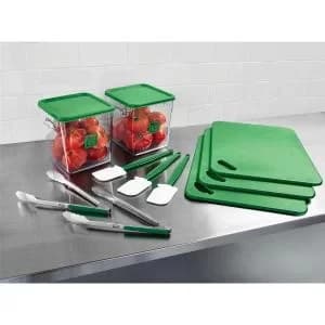 Rubbermaid Food Service Kit 12 Piece Colour-coded Green 142621