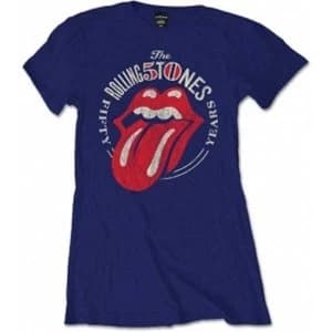 Rolling Stones 50th Anni Vintage Navy Ladies TS: Large