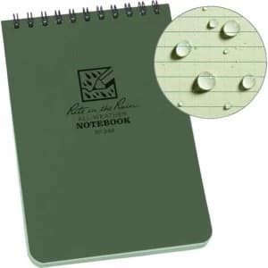 Rite In The Rain Universal Notebook, Top Spiral Bound 4 x 6" - Green