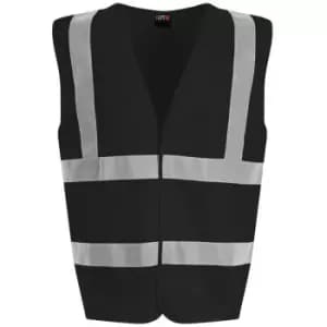 PRO RTX Unisex Adult Sleeveless Hi-Vis Vest (M) (Black) - Black