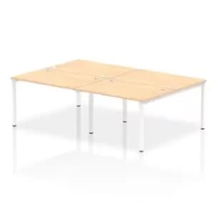 Impulse Bench B2B 4 Person 1200 White Frame Office Bench Desk Maple