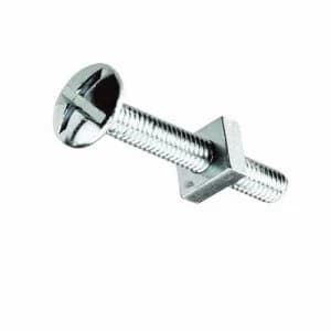 Zexum M5 x 12mm Bright Zinc Plated Roofing Bolts With Nut - 100 Pack