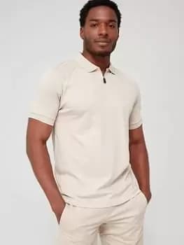 BOSS Philix Regular Fit Polo Shirt - Beige , Medium Beige Size M Men