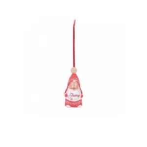 Snow Gnome Gnomey or Nice Hanging Ornament