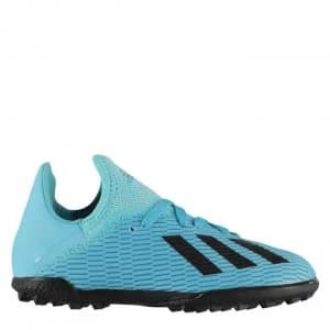 adidas X 19.3 Childrens Astro Turf Trainers - Cyan/Black