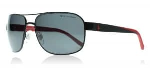 Polo Ralph Lauren PH3093 Sunglasses Black / Red 927781 Polariserade 62mm