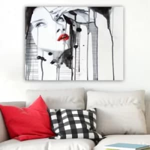 110674109_70100 Multicolor Decorative Canvas Painting Abstract Women 2