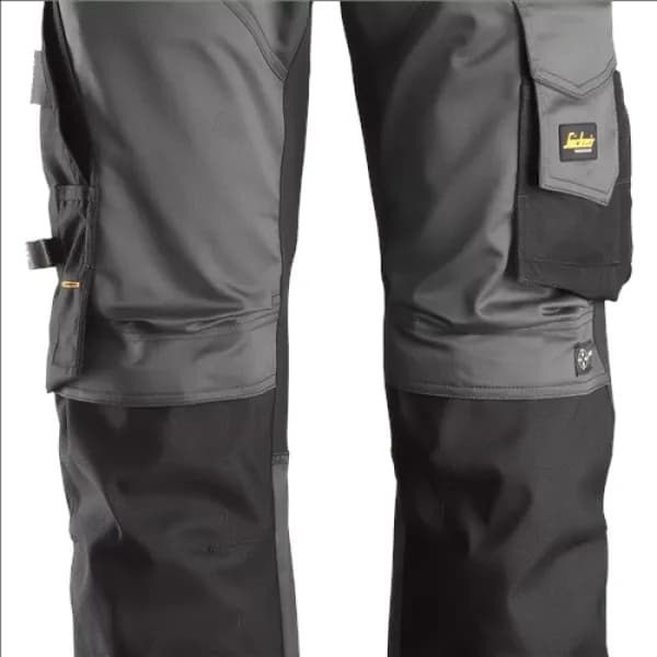 Snickers AllroundWork Stretch Loose Fit Work Trousers - Steel Grey/Black - 252
