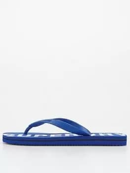 Superdry Code Flip Flop - Blue Size L, Men
