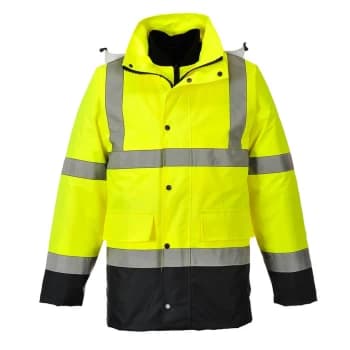 Oxford Weave 300D Class 3 Hi Vis 4-in-1 Traffic Jacket Yellow / Navy M