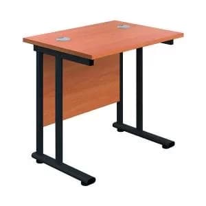 Jemini Rectangular Double Upright Cantilever Desk 800x600x730mm