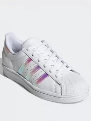 adidas Originals Superstar Shoes, White, Size 4