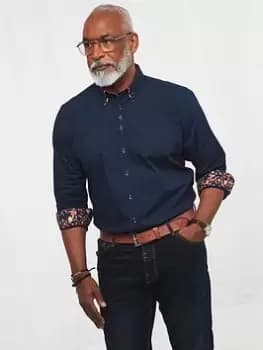 Joe Browns Delightful Double Collar Shirt - Blue Size 2XL, Men