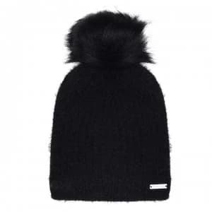 Firetrap Beanie Hat Ladies - Black Feather