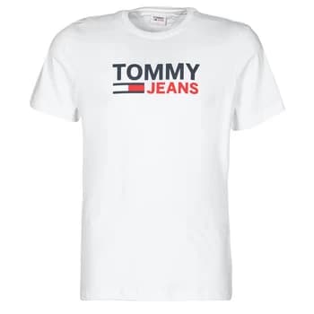 Tommy Jeans TJM CORP LOGO TEE mens T shirt in White - Sizes XL