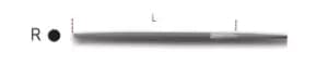 Beta Tools 1718A10/R Second-Cut Round File No Handle 250mm 017180049