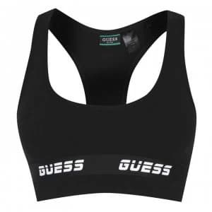 Guess Act Logo Sports Bra - Black JBLK