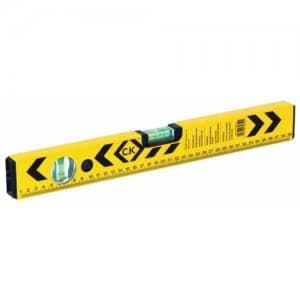 C.K Tools Aluminium Box Section Spirit Level Measure Tool with Vials - 400mm-2 Vial with Rule