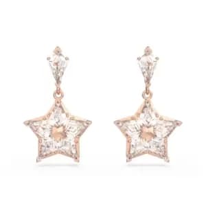 Stella Drop Kite Cut Star White Rose Gold-tone Plated Earrings 5645466