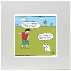 Off the Leash Fetch Art Print