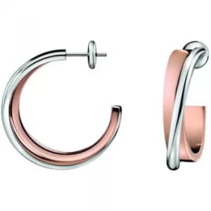 Ladies Calvin Klein PVD rose plating Coil Earrings