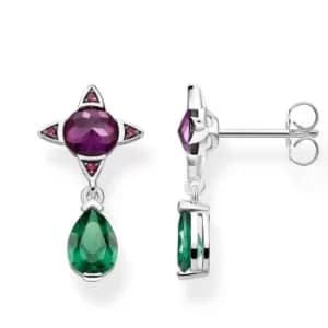 THOMAS SABO Sterling Silver Magic Stones Purple and Green Droplet...