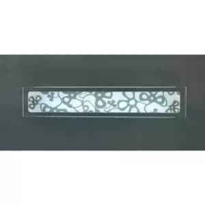 Diyas - Wall light Euphoria 1 Bulb T5 Medium Bar, polished chrome/white opal glass