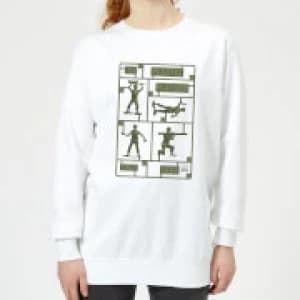 Toy Story Plastic Platoon Womens Sweatshirt - White - 3XL