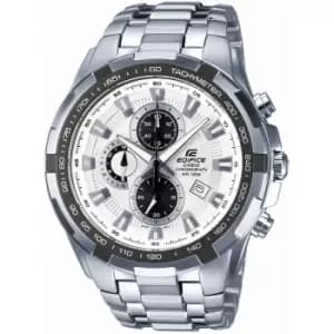 Mens Casio 'Edifice' Silver Stainless Steel Quartz Chronograph Watch