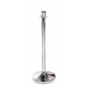 Obex Barriers Stainless Steel Top Hat Head Post with Black Rope