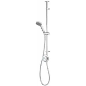 Aqualisa Showers - Aqualisa Quartz Classic Gravity Pumped Smart Digital Exposed Shower with Adjustable Head - Chrome