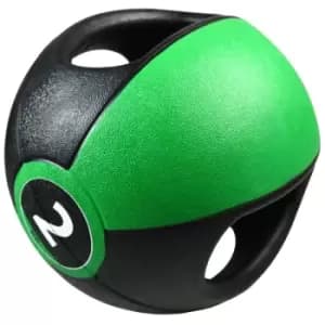 Pure2Improve Medicine Ball with Handles 2kg Green - Green