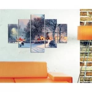 ST153 Multicolor Decorative MDF Painting (5 Pieces)