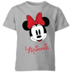 Disney Minnie Face Kids T-Shirt - Grey - 11-12 Years