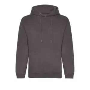Awdis Mens Organic Hoodie (S) (Charcoal)