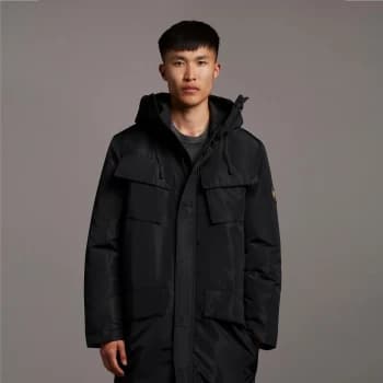 Casuals Longline Dual Pocket Parka - Jet Black - S