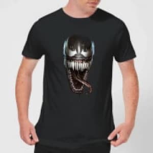 Venom Face Photographic Mens T-Shirt - Black