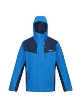 Regatta Birchdale Waterproof Hooded Shell Jacket - Blue/Navy, Blue/Navy, Size L, Men