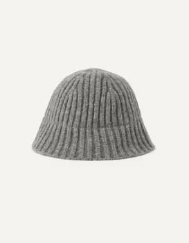 Accessorize Womens Knit Bucket Hat Grey