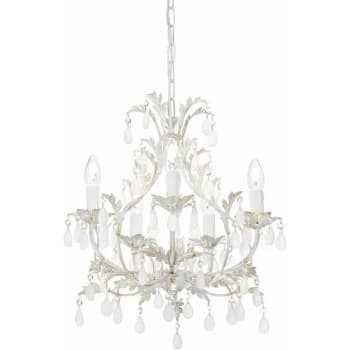 Ideal Lux Lighting - Ideal Lux Cascina - 5 Light Chandelier Gold, White Finish, E14