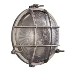 Polperro Outdoor Bulkheads Wall Lamp Nickel, E27, IP64