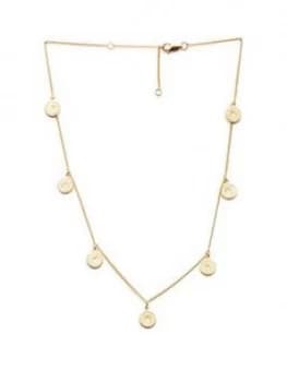 Rachel Jackson London 22Ct Gold Plated Silver Eternal Sun Coin Choker Necklace