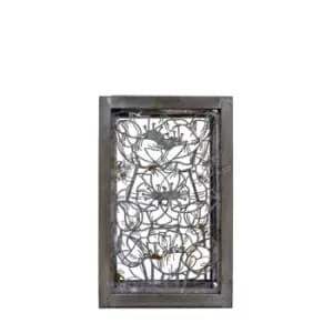 Crossland Grove Floral Lantern Natural/Grey 210x210x335Mm