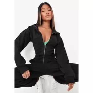 Missguided Corset Hooded Sweater - Black