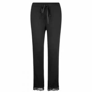 Biba Lace Trim Pyjama Trousers - Black